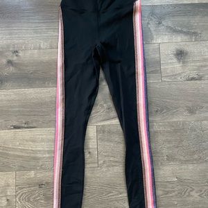 Spiritual gangster rainbow stripe leggings small, high waist